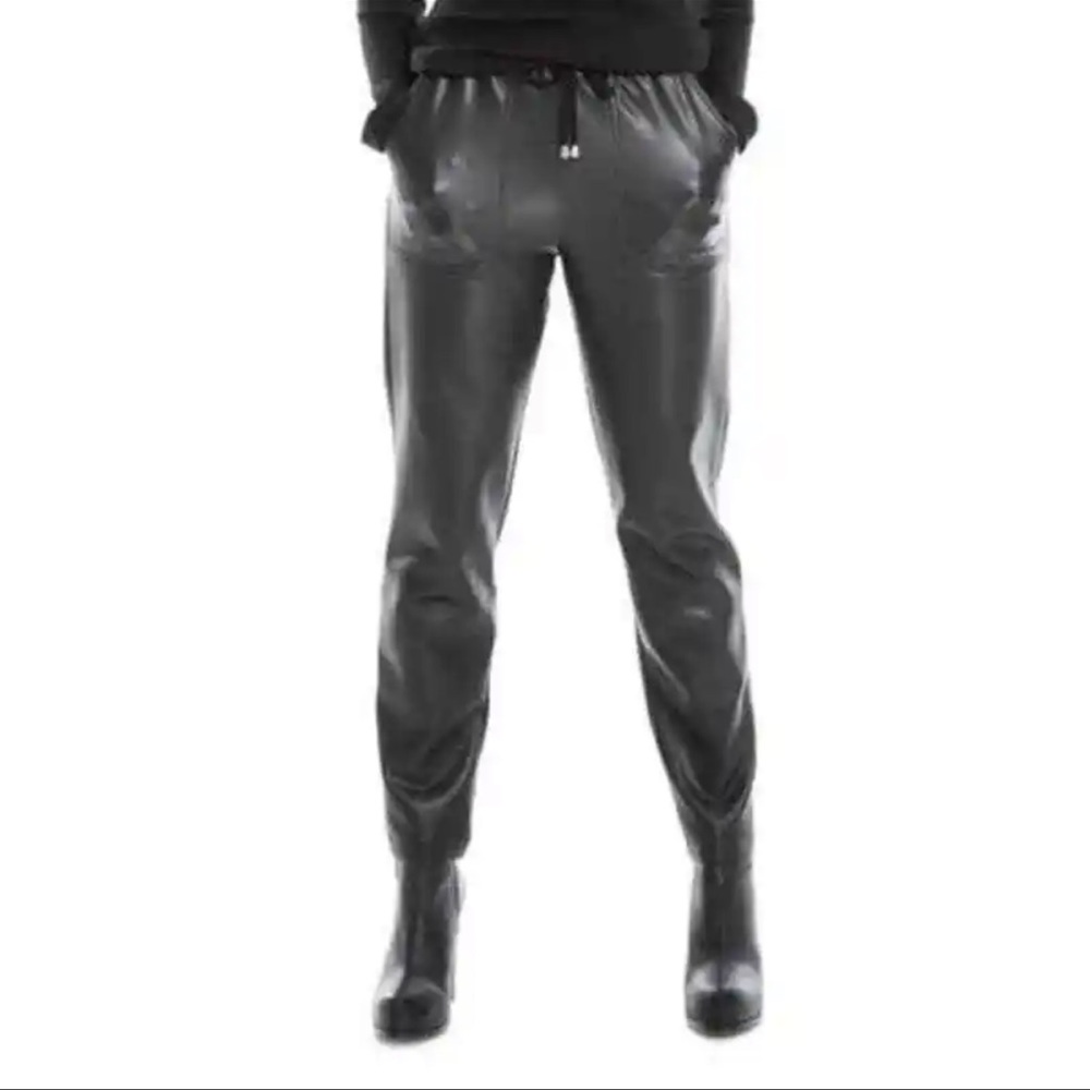 NWT Max Studio Faux Leather Joggers